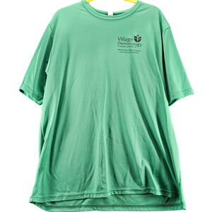 A4 Mens Graphic Tee Shirt Green Size 2XL 100% Polyester Short Sleeve Pullover